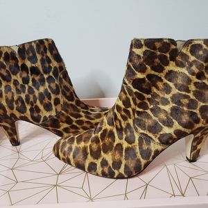 Animal print ankle boots